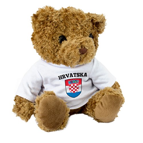 Teddybär mit Flagge von Kroatien/Hrvatska – niedlich und kuschelig – Geschenk für kroatische Fans von London Teddy Bears