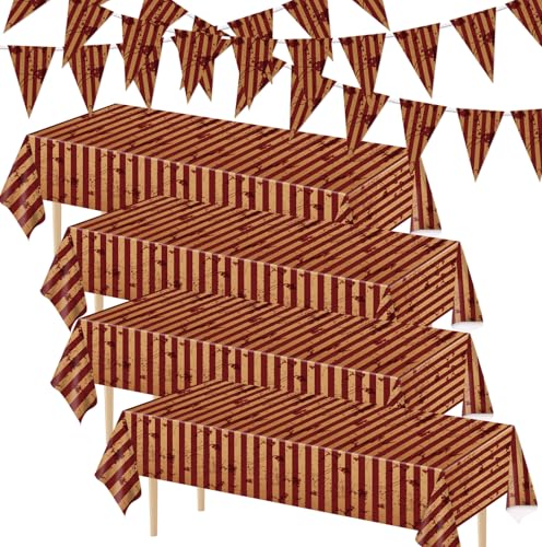 Lonfliness 7-teiliges Halloween-Deko-Set, gruselige Karnevals-Dekorationen, 4 blutige Zirkus-Tischdecken und 3 rot und weiß gestreifte Wimpelbanner, Zirkusdekoration, Horror-Dreieck-Wimpelkette für Lonfliness 7-teiliges Halloween-Deko-Set, gruselige Karnevals-Dekorationen, 4 blutige Zirkus-Tischdecken und 3 rot und weiß gestreifte Wimpelbanner, Zirkusdekoration, Horror-Dreieck-Wimpelkette für von Lonfliness