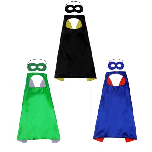 Longsing Kinder Umhang Maske Kostum Kinder Partei Verkleiden Sich 3 Capes mit 3 Maskens Longsing Kinder Umhang Maske Kostum Kinder Partei Verkleiden Sich 3 Capes mit 3 Maskens von Longsing