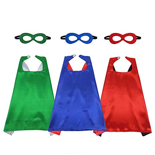 Longsing Kinder Umhang Maske Kostum Kinder Partei Verkleiden Sich 3 Capes mit 3 Maskens Longsing Kinder Umhang Maske Kostum Kinder Partei Verkleiden Sich 3 Capes mit 3 Maskens von Longsing