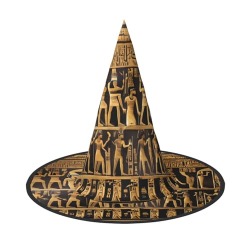 Longzehao Ägypten Hieroglyphen Druck Halloween Kostüm Hexenhut Erwachsene Cosplay Karneval Party Kostüm Zubehör Longzehao Ägypten Hieroglyphen Druck Halloween Kostüm Hexenhut Erwachsene Cosplay Karneval Party Kostüm Zubehör von Longzehao