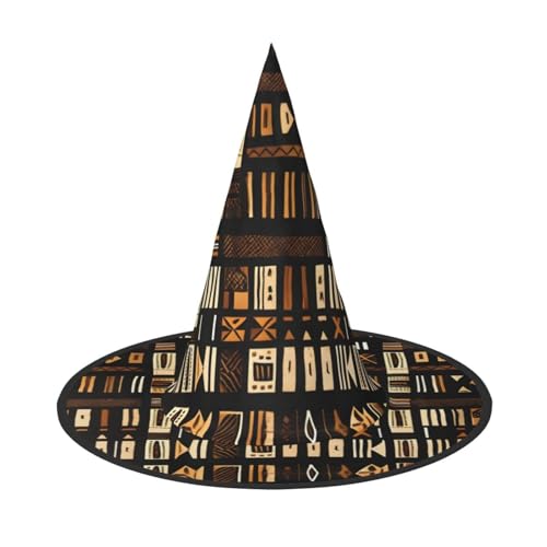 Longzehao Afrikanisches Schlammtuch Tribal Print Halloween Kostüm Hexenhut Erwachsene Cosplay Karneval Party Kostüm Zubehör von Longzehao