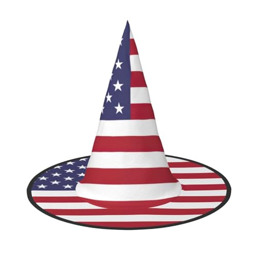 Longzehao Amerikanische Flagge Druck Halloween Kostüm Hexenhut Erwachsene Cosplay Karneval Party Kostüm Zubehör Longzehao Amerikanische Flagge Druck Halloween Kostüm Hexenhut Erwachsene Cosplay Karneval Party Kostüm Zubehör von Longzehao