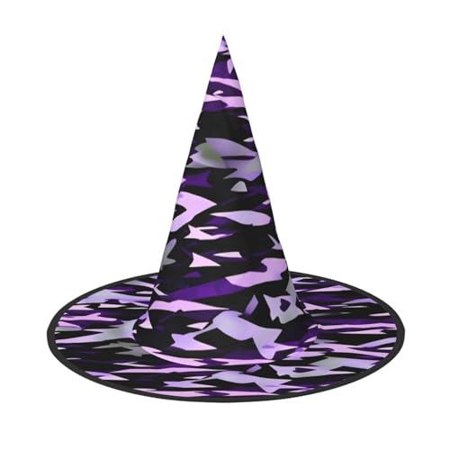 Longzehao Amerikanische Tarnung Lila Druck Halloween Kostüm Hexenhut Erwachsene Cosplay Karneval Party Kostüm Zubehör Longzehao Amerikanische Tarnung Lila Druck Halloween Kostüm Hexenhut Erwachsene Cosplay Karneval Party Kostüm Zubehör von Longzehao