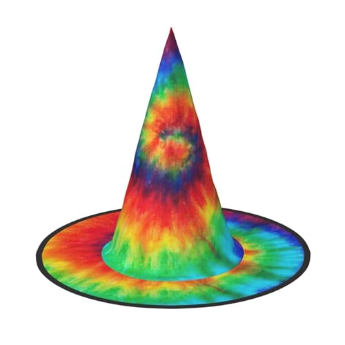 Longzehao Batikfärbung Regenbogen Druck Halloween Kostüm Hexenhut Erwachsene Cosplay Karneval Party Kostüm Zubehör Longzehao Batikfärbung Regenbogen Druck Halloween Kostüm Hexenhut Erwachsene Cosplay Karneval Party Kostüm Zubehör von Longzehao