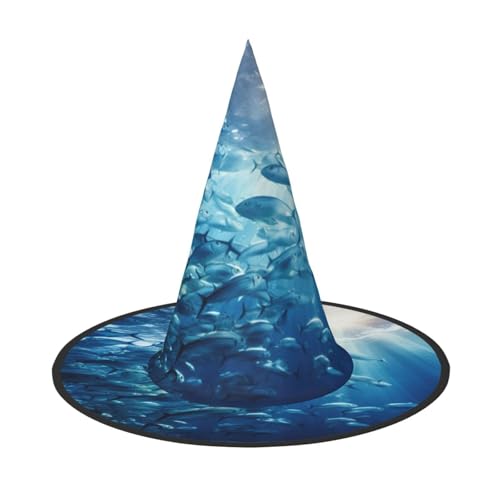 Longzehao Blauer Ozean Unterwasserfisch 3 Druck Halloween Kostüm Hexenhut Erwachsene Cosplay Karneval Party Kostüm Zubehör Longzehao Blauer Ozean Unterwasserfisch 3 Druck Halloween Kostüm Hexenhut Erwachsene Cosplay Karneval Party Kostüm Zubehör von Longzehao