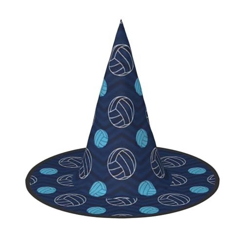 Longzehao Blauer Volleyball-Druck, Halloween-Kostüm, Hexenhut, Erwachsene, Cosplay, Karneval, Party, Kostümzubehör Longzehao Blauer Volleyball-Druck, Halloween-Kostüm, Hexenhut, Erwachsene, Cosplay, Karneval, Party, Kostümzubehör von Longzehao