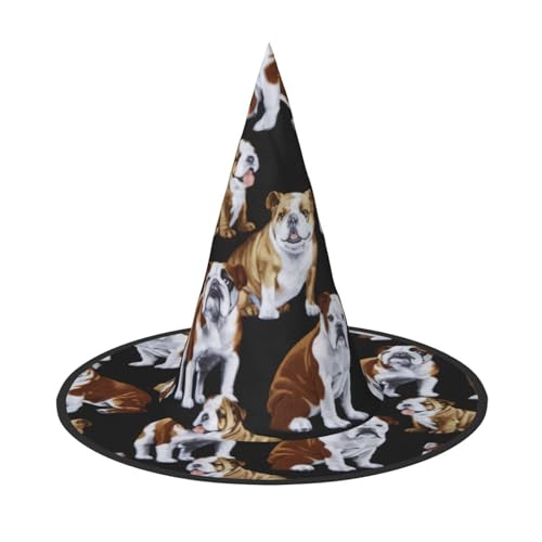 Longzehao Englische Bulldoggen Druck Halloween Kostüm Hexenhut Erwachsene Cosplay Karneval Party Kostüm Zubehör Longzehao Englische Bulldoggen Druck Halloween Kostüm Hexenhut Erwachsene Cosplay Karneval Party Kostüm Zubehör von Longzehao