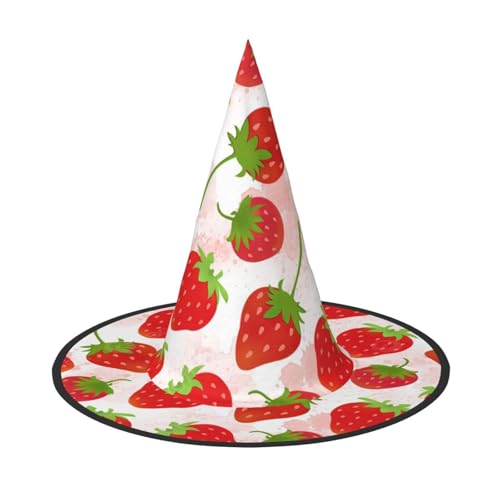 Longzehao Erdbeer-Druck Halloween Kostüm Hexenhut Erwachsene Cosplay Karneval Party Kostüm Zubehör Longzehao Erdbeer-Druck Halloween Kostüm Hexenhut Erwachsene Cosplay Karneval Party Kostüm Zubehör von Longzehao