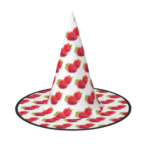 Longzehao Erdbeer-Druck Halloween Kostüm Hexenhut Erwachsene Cosplay Karneval Party Kostüm Zubehör Longzehao Erdbeer-Druck Halloween Kostüm Hexenhut Erwachsene Cosplay Karneval Party Kostüm Zubehör von Longzehao