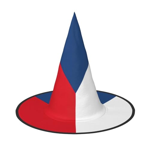 Longzehao Flagge der Tschechischen Republik Druck Halloween Kostüm Hexenhut Erwachsene Cosplay Karneval Party Kostüm Zubehör Longzehao Flagge der Tschechischen Republik Druck Halloween Kostüm Hexenhut Erwachsene Cosplay Karneval Party Kostüm Zubehör von Longzehao