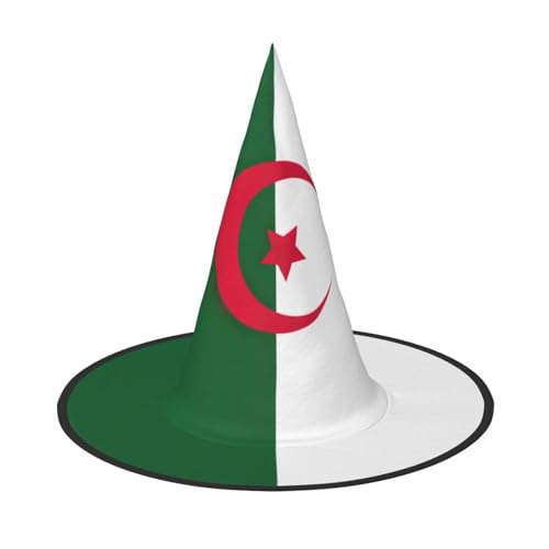 Longzehao Flagge von Algerien Druck Halloween Kostüm Hexenhut Erwachsene Cosplay Karneval Party Kostüm Zubehör Longzehao Flagge von Algerien Druck Halloween Kostüm Hexenhut Erwachsene Cosplay Karneval Party Kostüm Zubehör von Longzehao