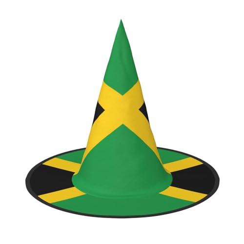 Longzehao Flagge von Jamaika Druck Halloween Kostüm Hexenhut Erwachsene Cosplay Karneval Party Kostüm Zubehör Longzehao Flagge von Jamaika Druck Halloween Kostüm Hexenhut Erwachsene Cosplay Karneval Party Kostüm Zubehör von Longzehao