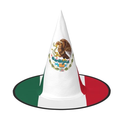 Longzehao Flagge von Mexiko Druck Halloween Kostüm Hexenhut Erwachsene Cosplay Karneval Party Kostüm Zubehör Longzehao Flagge von Mexiko Druck Halloween Kostüm Hexenhut Erwachsene Cosplay Karneval Party Kostüm Zubehör von Longzehao