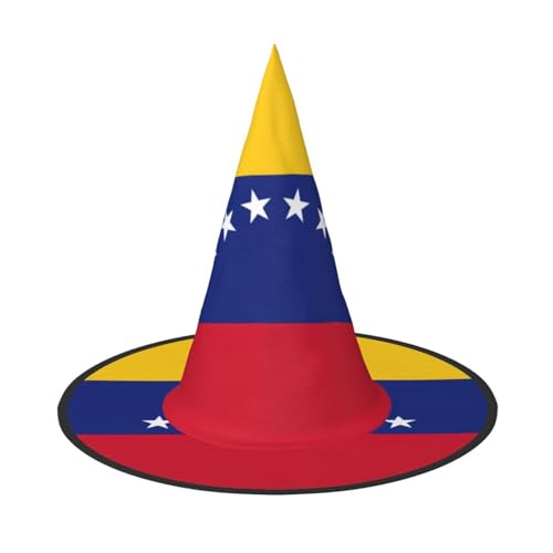 Longzehao Flagge von Venezuela Druck Halloween Kostüm Hexenhut Erwachsene Cosplay Karneval Party Kostüm Zubehör Longzehao Flagge von Venezuela Druck Halloween Kostüm Hexenhut Erwachsene Cosplay Karneval Party Kostüm Zubehör von Longzehao