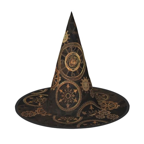 Longzehao Gears Clock Bronze Century Print Halloween Kostüm Hexenhut Erwachsene Cosplay Karneval Party Kostüm Zubehör Longzehao Gears Clock Bronze Century Print Halloween Kostüm Hexenhut Erwachsene Cosplay Karneval Party Kostüm Zubehör von Longzehao