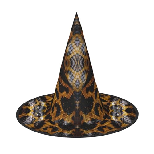 Longzehao Gelber Schlangen-Druck, Halloween-Kostüm, Hexenhut, Erwachsene, Cosplay, Karneval, Party, Kostümzubehör Longzehao Gelber Schlangen-Druck, Halloween-Kostüm, Hexenhut, Erwachsene, Cosplay, Karneval, Party, Kostümzubehör von Longzehao