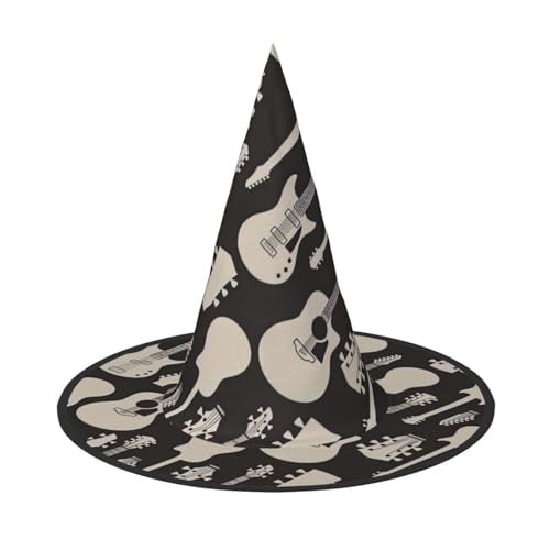 Longzehao Gitarrenmuster Druck Halloween Kostüm Hexenhut Erwachsene Cosplay Karneval Party Kostüm Zubehör Longzehao Gitarrenmuster Druck Halloween Kostüm Hexenhut Erwachsene Cosplay Karneval Party Kostüm Zubehör von Longzehao