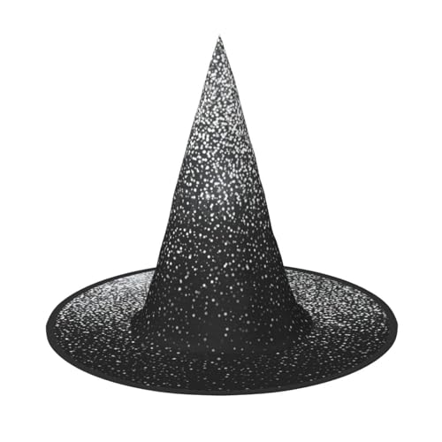 Longzehao Glänzendes silberfarbenes Glitzer-Druck, Halloween-Kostüm, Hexenhut, Erwachsene, Cosplay, Karneval, Party, Kostümzubehör Longzehao Glänzendes silberfarbenes Glitzer-Druck, Halloween-Kostüm, Hexenhut, Erwachsene, Cosplay, Karneval, Party, Kostümzubehör von Longzehao