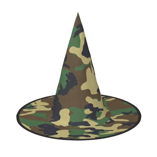 Longzehao Grünes Militär-Camouflage-Druck, Halloween-Kostüm, Hexenhut, Erwachsene, Cosplay, Karneval, Party, Kostümzubehör Longzehao Grünes Militär-Camouflage-Druck, Halloween-Kostüm, Hexenhut, Erwachsene, Cosplay, Karneval, Party, Kostümzubehör von Longzehao