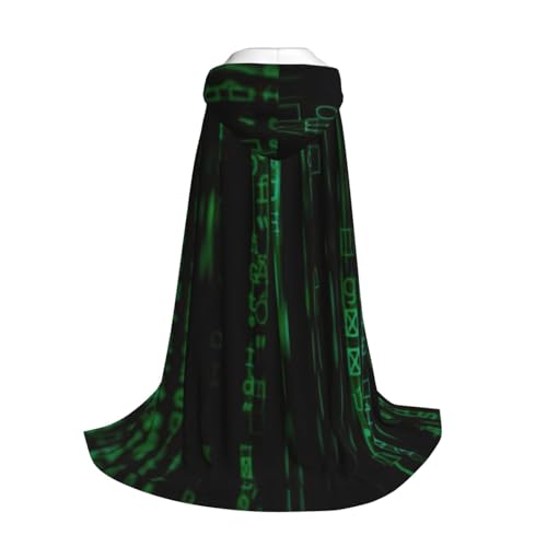 Longzehao Hacker Era Print Kapuzenumhang für Kinder mit Halloween Weihnachten Cosplay Kapuzenumhang Kostüm Longzehao Hacker Era Print Kapuzenumhang für Kinder mit Halloween Weihnachten Cosplay Kapuzenumhang Kostüm von Longzehao