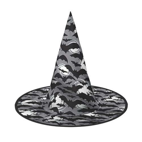 Longzehao Halloween Fledermäuse Grau Druck Halloween Kostüm Hexenhut Erwachsene Cosplay Karneval Party Kostüm Zubehör Longzehao Halloween Fledermäuse Grau Druck Halloween Kostüm Hexenhut Erwachsene Cosplay Karneval Party Kostüm Zubehör von Longzehao