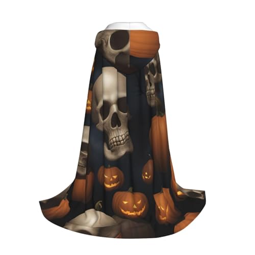 Longzehao Halloween-Kapuzenumhang mit Totenkopf-Aufdruck, für Kinder mit Halloween, Weihnachten, Cosplay, Kapuzenumhang Longzehao Halloween-Kapuzenumhang mit Totenkopf-Aufdruck, für Kinder mit Halloween, Weihnachten, Cosplay, Kapuzenumhang von Longzehao