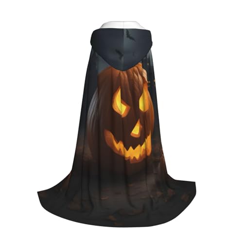 Longzehao Halloween-Kürbis-Druck, Kapuzenumhang für Kinder mit Halloween, Weihnachten, Cosplay, Kapuzenumhang Kostüm von Longzehao