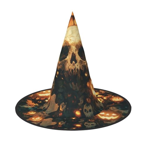 Longzehao Halloween Totenkopf Druck Halloween Kostüm Hexenhut Erwachsene Cosplay Karneval Party Kostüm Zubehör Longzehao Halloween Totenkopf Druck Halloween Kostüm Hexenhut Erwachsene Cosplay Karneval Party Kostüm Zubehör von Longzehao