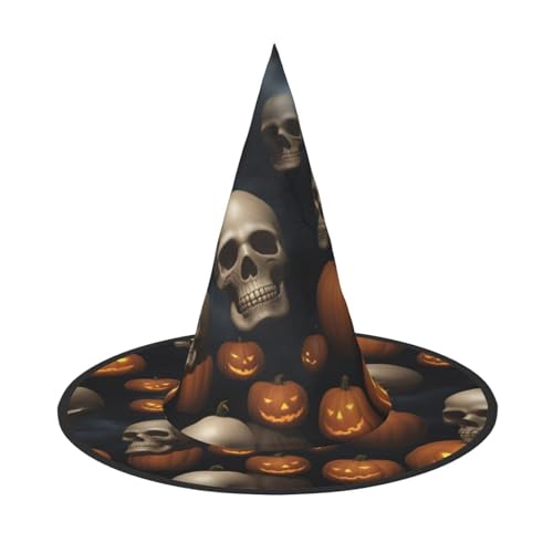 Longzehao Halloween Totenkopf Druck Halloween Kostüm Hexenhut Erwachsene Cosplay Karneval Party Kostüm Zubehör Longzehao Halloween Totenkopf Druck Halloween Kostüm Hexenhut Erwachsene Cosplay Karneval Party Kostüm Zubehör von Longzehao