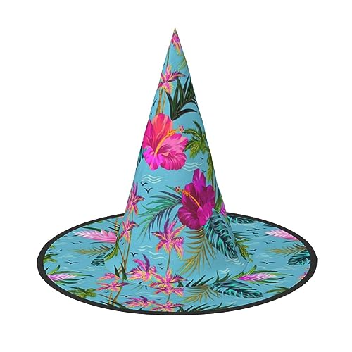 Longzehao Hello Hawaii Print Halloween Kostüm Hexenhut Erwachsene Cosplay Karneval Party Kostüm Zubehör Longzehao Hello Hawaii Print Halloween Kostüm Hexenhut Erwachsene Cosplay Karneval Party Kostüm Zubehör von Longzehao