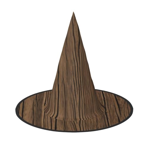 Longzehao Holzmaserung Druck Halloween Kostüm Hexenhut Erwachsene Cosplay Karneval Party Kostüm Zubehör von Longzehao