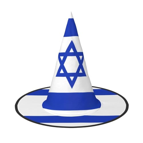 Longzehao Israelische Flagge Druck Halloween Kostüm Hexenhut Erwachsene Cosplay Karneval Party Kostüm Zubehör von Longzehao