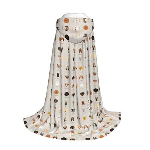 Longzehao Kapuzenumhang für Kinder mit Hunderassen-Aufdruck, für Halloween, Weihnachten, Cosplay, Kapuzenumhang Longzehao Kapuzenumhang für Kinder mit Hunderassen-Aufdruck, für Halloween, Weihnachten, Cosplay, Kapuzenumhang von Longzehao