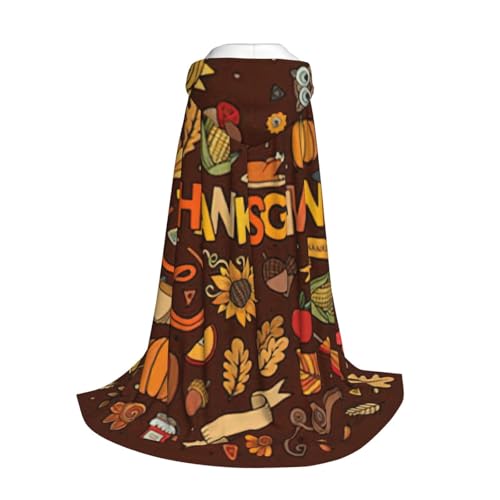 Longzehao Kapuzenumhang mit Danksagungsdruck für Kinder mit Halloween, Weihnachten, Cosplay, Kapuzenumhang Kostüm Longzehao Kapuzenumhang mit Danksagungsdruck für Kinder mit Halloween, Weihnachten, Cosplay, Kapuzenumhang Kostüm von Longzehao