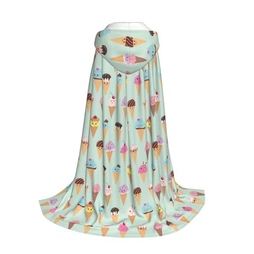 Longzehao Kapuzenumhang mit Eiswaffel-Aufdruck, für Kinder mit Halloween, Weihnachten, Cosplay, Kapuzenumhang Longzehao Kapuzenumhang mit Eiswaffel-Aufdruck, für Kinder mit Halloween, Weihnachten, Cosplay, Kapuzenumhang von Longzehao