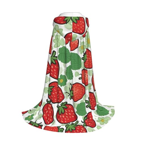 Longzehao Kapuzenumhang mit Erdbeermuster, für Kinder mit Halloween, Weihnachten, Cosplay, Kapuzenumhang Longzehao Kapuzenumhang mit Erdbeermuster, für Kinder mit Halloween, Weihnachten, Cosplay, Kapuzenumhang von Longzehao