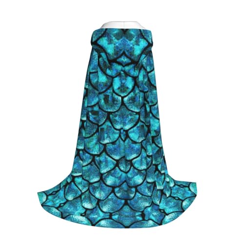 Longzehao Kapuzenumhang mit Fischschuppen-Druck, für Kinder mit Halloween, Weihnachten, Cosplay, Kapuzenumhang Longzehao Kapuzenumhang mit Fischschuppen-Druck, für Kinder mit Halloween, Weihnachten, Cosplay, Kapuzenumhang von Longzehao