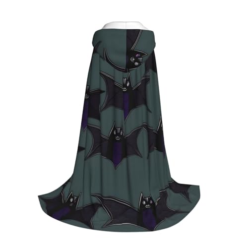 Longzehao Kapuzenumhang mit Fledermausmuster für Kinder mit Halloween, Weihnachten, Cosplay, Kapuzenumhang Longzehao Kapuzenumhang mit Fledermausmuster für Kinder mit Halloween, Weihnachten, Cosplay, Kapuzenumhang von Longzehao