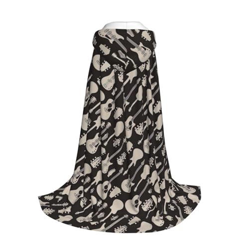 Longzehao Kapuzenumhang mit Gitarrenmuster für Kinder mit Halloween, Weihnachten, Cosplay, Kapuzenumhang Longzehao Kapuzenumhang mit Gitarrenmuster für Kinder mit Halloween, Weihnachten, Cosplay, Kapuzenumhang von Longzehao