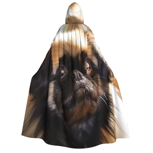 Longzehao Kapuzenumhang mit Mops-Aufdruck, für Erwachsene, Dekoration, Cosplay-Kostüme, Halloween-Kapuzenmantel Longzehao Kapuzenumhang mit Mops-Aufdruck, für Erwachsene, Dekoration, Cosplay-Kostüme, Halloween-Kapuzenmantel von Longzehao