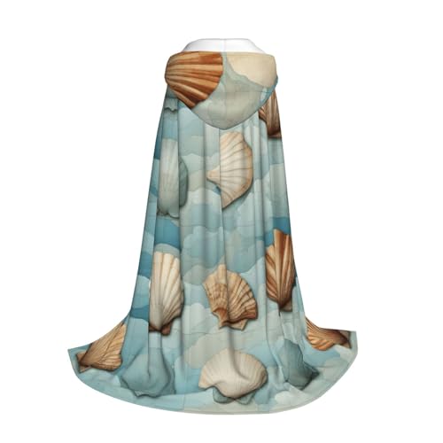 Longzehao Kapuzenumhang mit Muschel-Druck, für Kinder mit Halloween, Weihnachten, Cosplay, Kapuzenumhang Longzehao Kapuzenumhang mit Muschel-Druck, für Kinder mit Halloween, Weihnachten, Cosplay, Kapuzenumhang von Longzehao