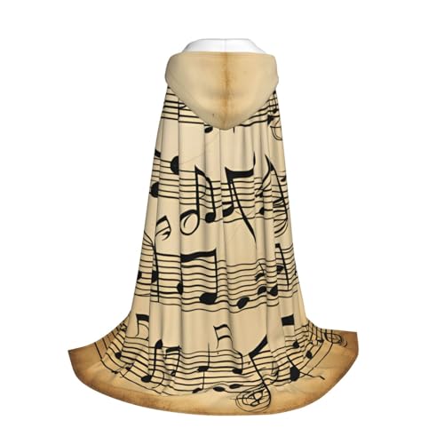 Longzehao Kapuzenumhang mit Musiknoten-Aufdruck für Kinder mit Halloween, Weihnachten, Cosplay, Kapuzenumhang Longzehao Kapuzenumhang mit Musiknoten-Aufdruck für Kinder mit Halloween, Weihnachten, Cosplay, Kapuzenumhang von Longzehao