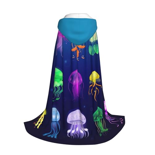 Longzehao Kapuzenumhang mit Quallen-Ozean-Druck, für Kinder mit Halloween, Weihnachten, Cosplay, Kapuzenumhang Longzehao Kapuzenumhang mit Quallen-Ozean-Druck, für Kinder mit Halloween, Weihnachten, Cosplay, Kapuzenumhang von Longzehao