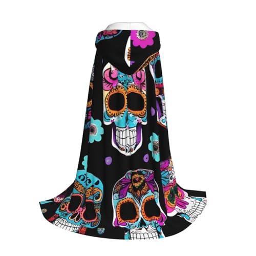 Longzehao Kapuzenumhang mit Totenkopf-Aufdruck für Kinder mit Halloween, Weihnachten, Cosplay, Kapuzenumhang Kostüm Longzehao Kapuzenumhang mit Totenkopf-Aufdruck für Kinder mit Halloween, Weihnachten, Cosplay, Kapuzenumhang Kostüm von Longzehao