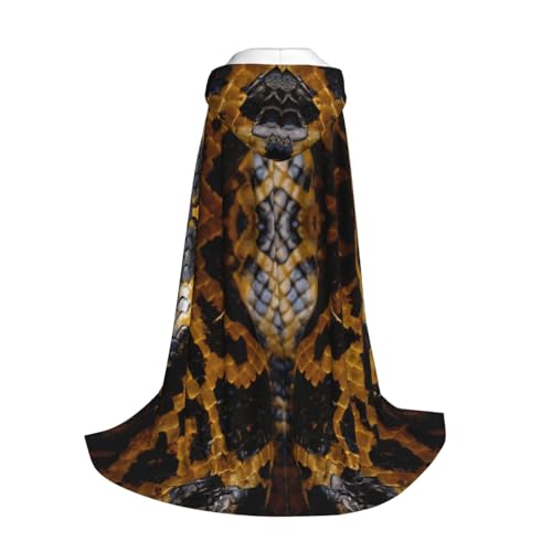 Longzehao Kapuzenumhang mit gelbem Schlangenmuster für Kinder mit Halloween, Weihnachten, Cosplay, Kapuzenumhang Kostüm Longzehao Kapuzenumhang mit gelbem Schlangenmuster für Kinder mit Halloween, Weihnachten, Cosplay, Kapuzenumhang Kostüm von Longzehao