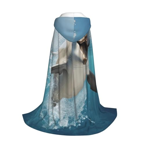 Longzehao Kapuzenumhang mit lustigem Tier-Delfin-Druck, für Kinder mit Halloween, Weihnachten, Cosplay, Kapuzenumhang Longzehao Kapuzenumhang mit lustigem Tier-Delfin-Druck, für Kinder mit Halloween, Weihnachten, Cosplay, Kapuzenumhang von Longzehao