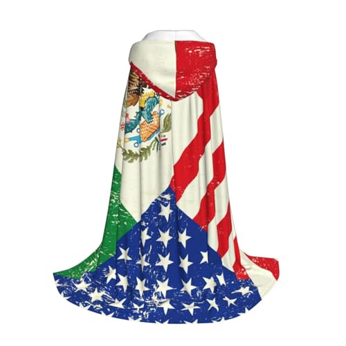 Longzehao Kapuzenumhang mit mexikanischer amerikanischer Flagge, für Kinder, Halloween, Weihnachten, Cosplay, Kapuzenumhang Longzehao Kapuzenumhang mit mexikanischer amerikanischer Flagge, für Kinder, Halloween, Weihnachten, Cosplay, Kapuzenumhang von Longzehao