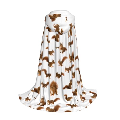 Longzehao Kapuzenumhang mit süßem Eichhörnchen-Druck, für Kinder mit Halloween, Weihnachten, Cosplay, Kapuzenumhang Longzehao Kapuzenumhang mit süßem Eichhörnchen-Druck, für Kinder mit Halloween, Weihnachten, Cosplay, Kapuzenumhang von Longzehao