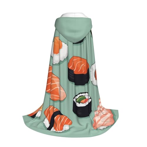 Longzehao Köstlicher Sushi-Umhang mit Kapuze, 1 Druck, für Kinder mit Halloween, Weihnachten, Cosplay, Kapuzenumhang Longzehao Köstlicher Sushi-Umhang mit Kapuze, 1 Druck, für Kinder mit Halloween, Weihnachten, Cosplay, Kapuzenumhang von Longzehao